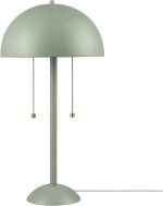 21-inch dual-light desk lamp, sage green, double switch zipper